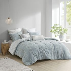 3 Piece Cotton Jacquard Comforter Set (Color: as Pic)